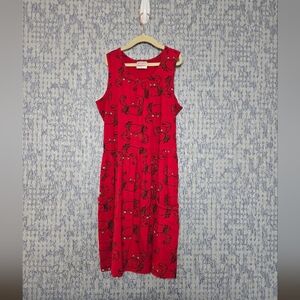 Hanna Andersson Red Crab Girls Dress Size 14-16 EUC